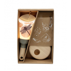 Coffret lampe nomade 5 en 1 "Akitsu" (libellule) - Collection Shizen - Manche Taupe