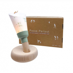 Coffret cadeau 5 en 1 lampe nomade rechargeable "Figuier Cocoeko" - Vert sauge